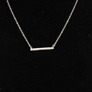Lisa Leonard Sterling Silver Cross Bar Birthstone Necklace